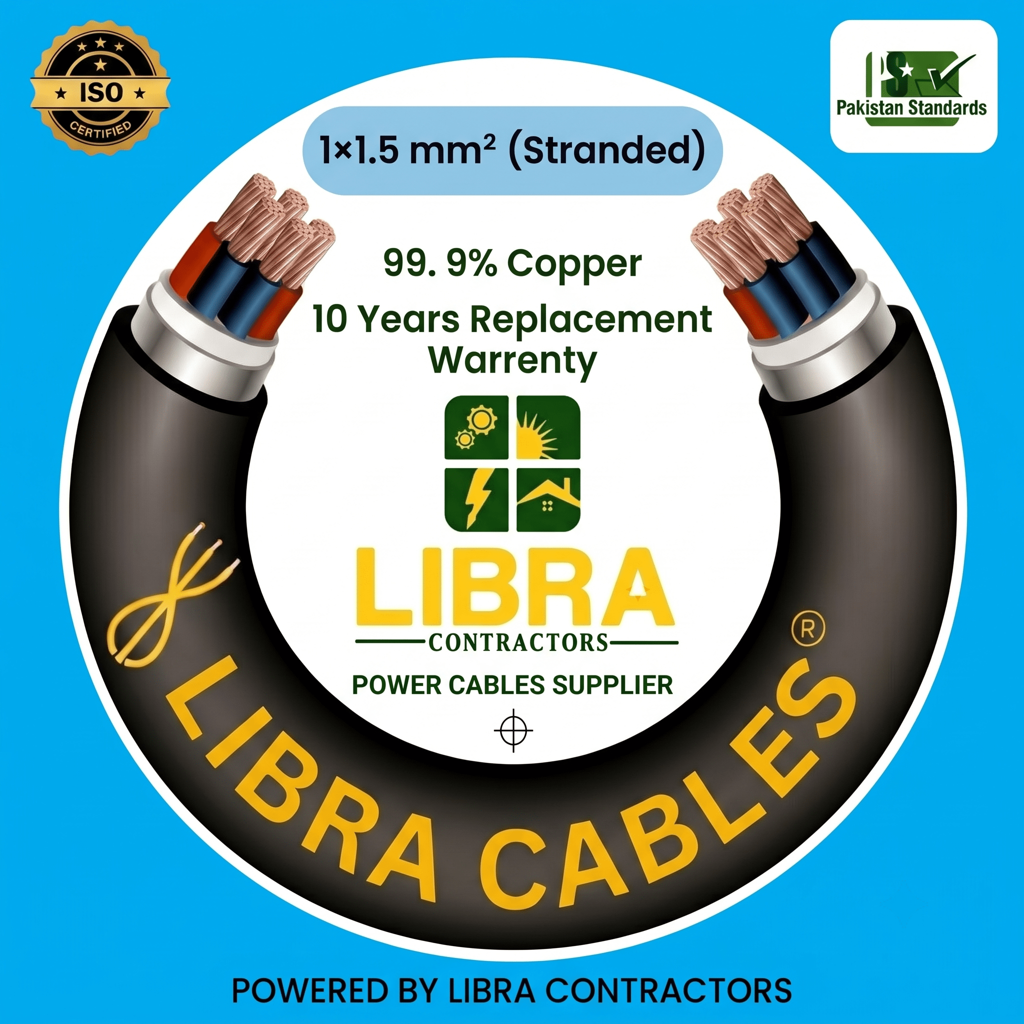 Libra Cables 1.5mm stranded cable 450/750V