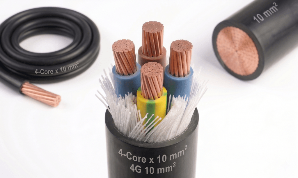 10mm four-core catalogue size illustration