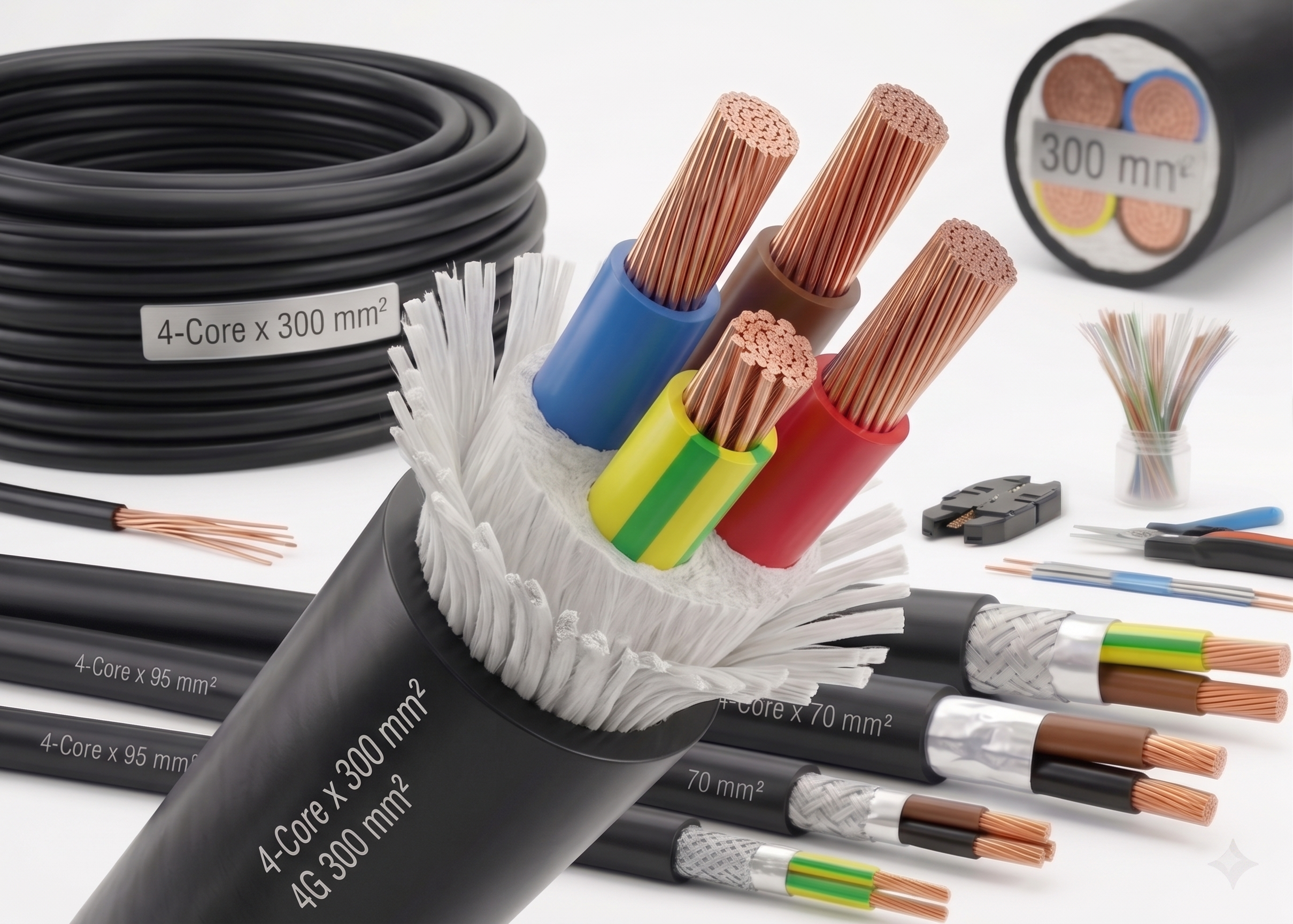 Fast Cables 4 Core 300mm cable