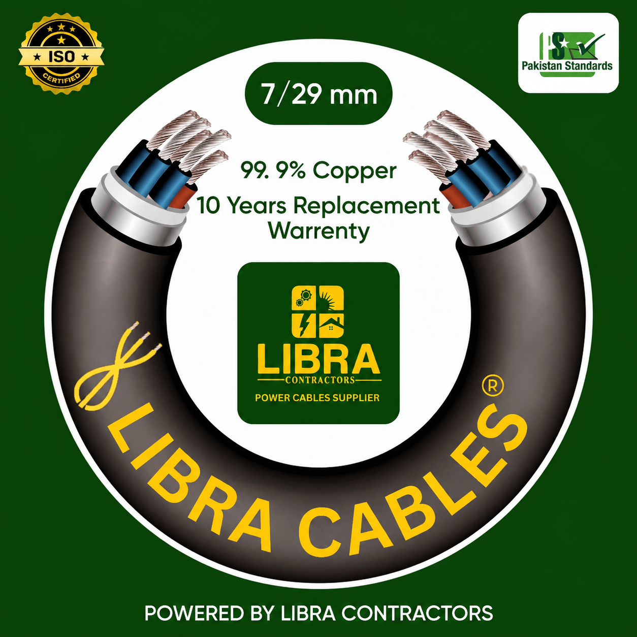 Libra Cables 7/.029 copper wire 250/440V